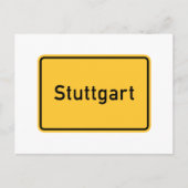 Stuttgart, Duitsland wegwijzer Briefkaart (Voorkant)