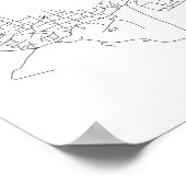 Stuttgart, Duitsland (zwart op wit) Poster (Hoek)