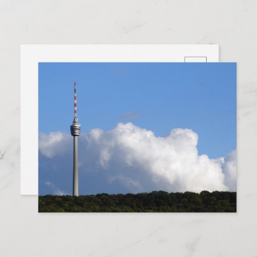Stuttgart Fernesehturm - Das Wahrzeichen der Stadt Briefkaart (Voorkant / Achterkant)