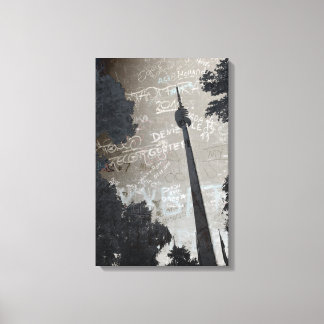 Stuttgart Fernsehturm Art Poster Canvas Afdruk