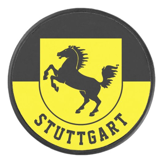 Stuttgart Flag (Duitsland) Hockey Puck (Voorkant)