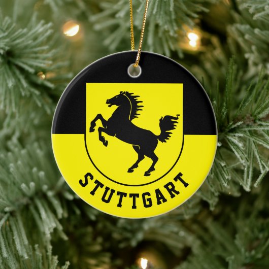 Stuttgart Flag (Duitsland) Keramisch Ornament (Boom)