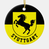 Stuttgart Flag (Duitsland) Keramisch Ornament (Voorkant)