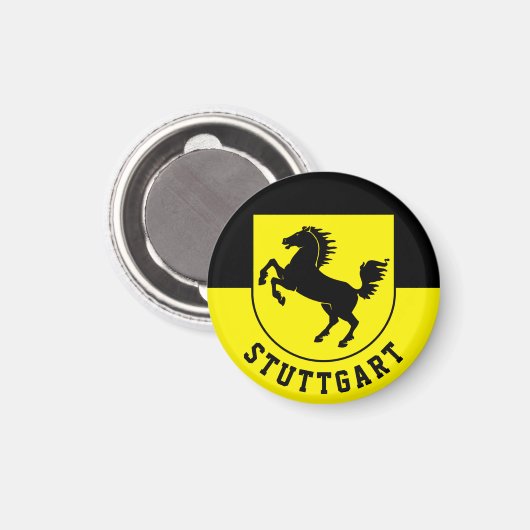 Stuttgart Flag (Duitsland) Magneet (Voorkant / Achterkant)
