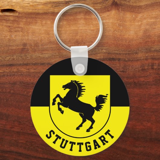 Stuttgart Flag (Duitsland) Sleutelhanger (Voorkant)