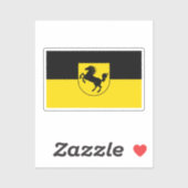 Stuttgart Flag (Duitsland) Sticker (Vel)