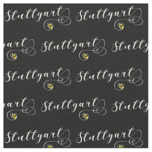 Stuttgart Flag Heart, Duitsland, Duitsland Stof