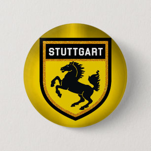 Stuttgart Flag Ronde Button 5,7 Cm