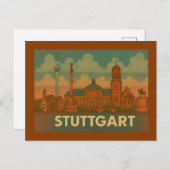 Stuttgart Germany City Art Briefkaart (Voorkant / Achterkant)