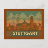Stuttgart Germany City Art Briefkaart (Voorkant)
