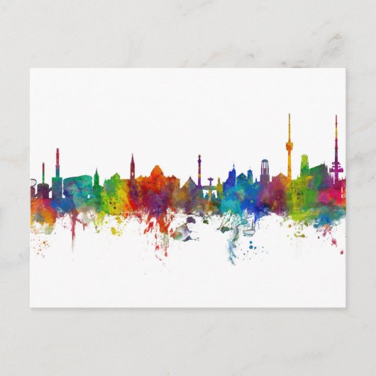 Stuttgart Germany Skyline Briefkaart (Voorkant)