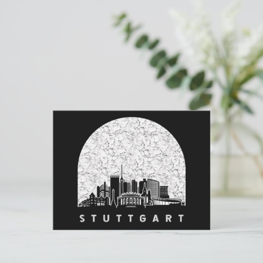 Stuttgart Germany Skyline Briefkaart (Staand voorkant)