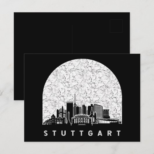 Stuttgart Germany Skyline Briefkaart (Voorkant / Achterkant)