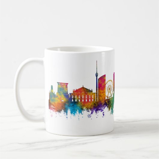 Stuttgart Germany Skyline Koffiemok (Links)