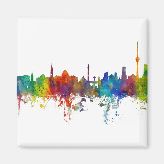 Stuttgart Germany Skyline Magneet (Voorkant)