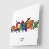 Stuttgart Germany Skyline Vierkante Klok (Hoek)