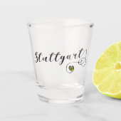 Stuttgart Heart, Baden-Württemberg, Duitsland Shot Glas (Voorkant)
