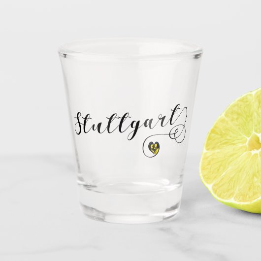 Stuttgart Heart, Baden-Württemberg, Duitsland Shot Glas (Voorkant)