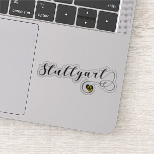 Stuttgart Heart Flag Sticker