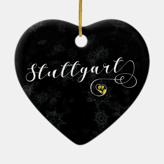 Stuttgart Heart, Ornament met kerstbomen, Duitslan (Achterkant)