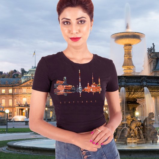 Stuttgart kleurrijk silhouet t-shirt