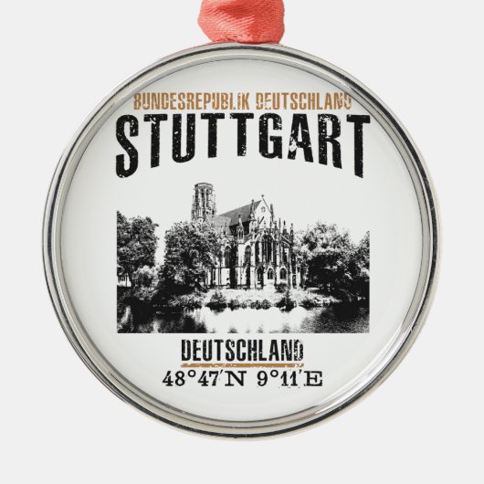 Stuttgart Metalen Ornament (Voorkant)