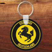 Stuttgart Rond Embleem Sleutelhanger (Voorkant)