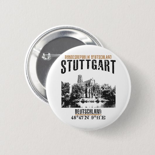 Stuttgart Ronde Button 5,7 Cm (Voorkant /achterkant)