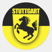 Stuttgart Ronde Sticker (Voorkant)