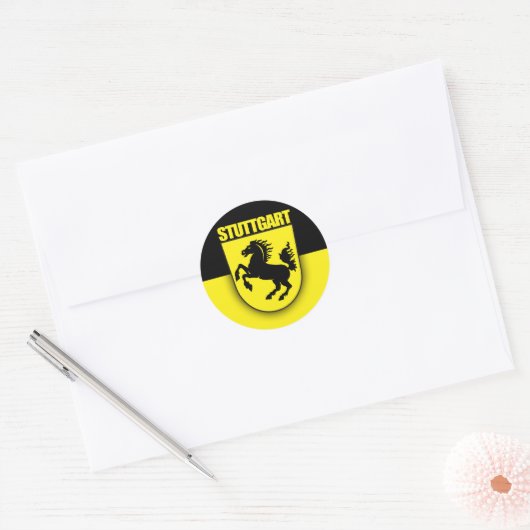Stuttgart Ronde Sticker (Envelop)