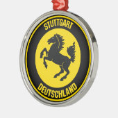 Stuttgart Round Emblem Metalen Ornament (Links)
