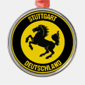 Stuttgart Round Emblem Metalen Ornament (Voorkant)