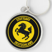 Stuttgart Round Emblem Sleutelhanger (Voorkant)