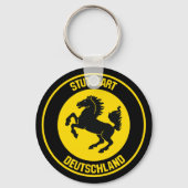 Stuttgart Round Emblem Sleutelhanger (Voorkant)