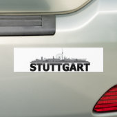 Stuttgart Stadt Skyline - Autoaufkleber /Aufkleber Bumpersticker (Op auto)