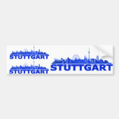 Stuttgart Stadt Skyline - Autoaufkleber /Aufkleber Bumpersticker (Voorkant)