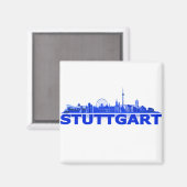 Stuttgart Stadt Skyline - Magnet (Voorkant / Achterkant)