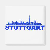 Stuttgart Stadt Skyline - Magnet (Voorkant)