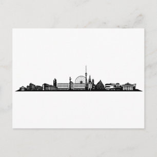 Stuttgart Stadt Skyline - Postkarte Briefkaart