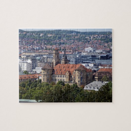Stuttgart Stadtansicht - Altes Schloss Postkarte Legpuzzel (Horizontaal)