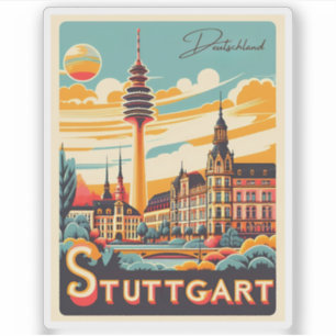 Stuttgart TV-toren - Fernsehturm Duitsland cadeau Sticker