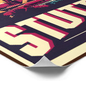 Stuttgart TV Tower Fernsehturm Duits cadeau Poster (Hoek)