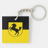 Stuttgart vlag stad Duitsland symbool embleem paar Sleutelhanger (Achterkant)