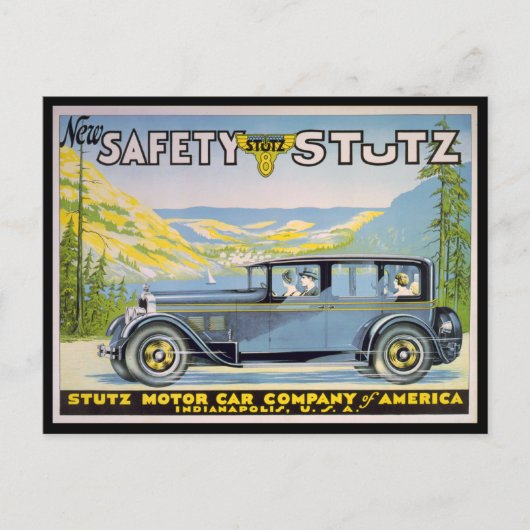  Stutz auto advertentie, Indianapolis Briefkaart (Voorkant)
