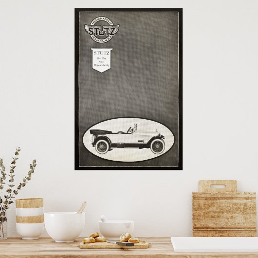  Stutz Car Ad vanaf 1919 Poster (Keuken)