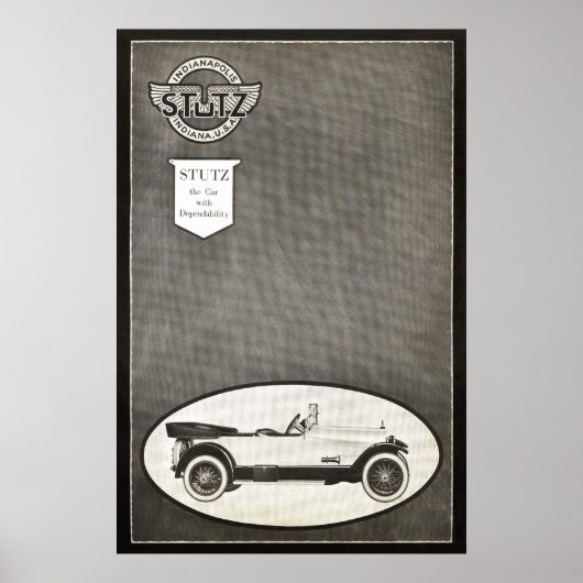  Stutz Car Ad vanaf 1919 Poster (Voorkant)