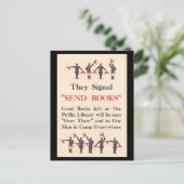 "Stuur boeken" naar Troops WWI Poster Briefkaart (Staand voorkant)