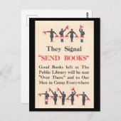 "Stuur boeken" naar Troops WWI Poster Briefkaart (Voorkant / Achterkant)