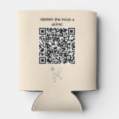 Stuur de Bruid Eén Drank met Aangepaste QR Code Blikjeskoeler (Achterkant)