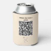 Stuur de Bruid Eén Drank met Aangepaste QR Code Blikjeskoeler (Blikje Achterkant)